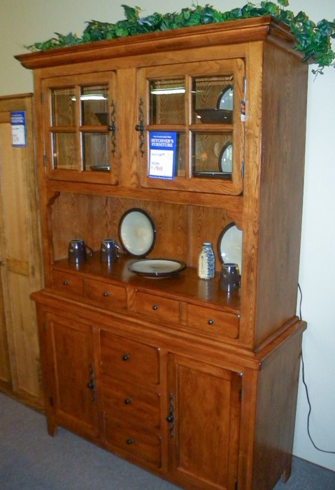 Large wood display cabinet
